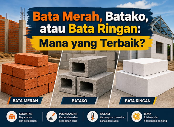 Bata Merah, Batako, atau Bata Ringan: Mana yang Terbaik?