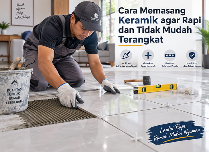 Cara Memasang Keramik agar Rapi dan Tidak Mudah Terangkat