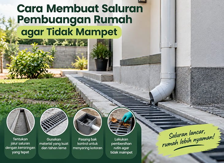 Cara Membuat Saluran Pembuangan Rumah agar Tidak Mampet