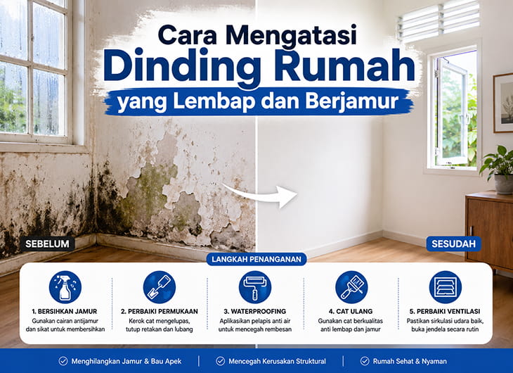 Cara Mengatasi Dinding Rumah yang Lembap dan Berjamur