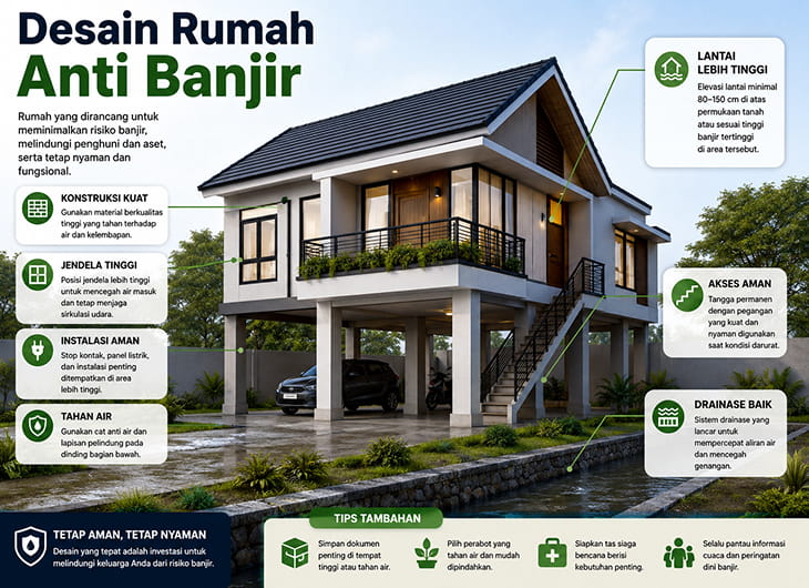 Desain Rumah Anti Banjir: Solusi Hunian Aman dan Nyaman di Daerah Rawan Genangan