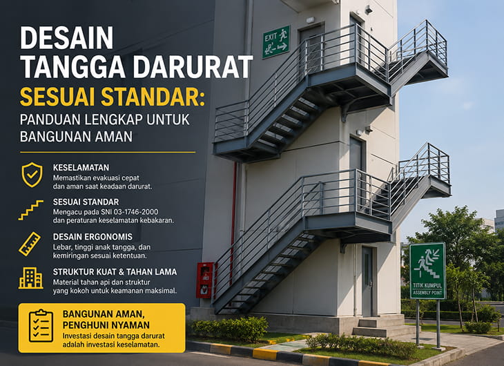 Desain Tangga Darurat Sesuai Standar: Panduan Lengkap untuk Bangunan Aman