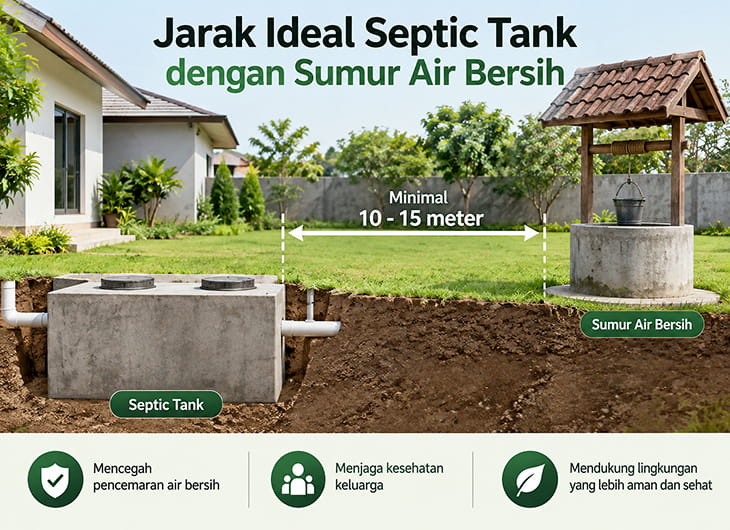 Jarak Ideal Septic Tank dengan Sumur Air Bersih