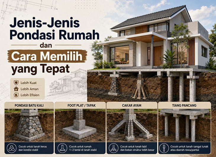 Jenis-Jenis Pondasi Rumah dan Cara Memilih yang Tepat
