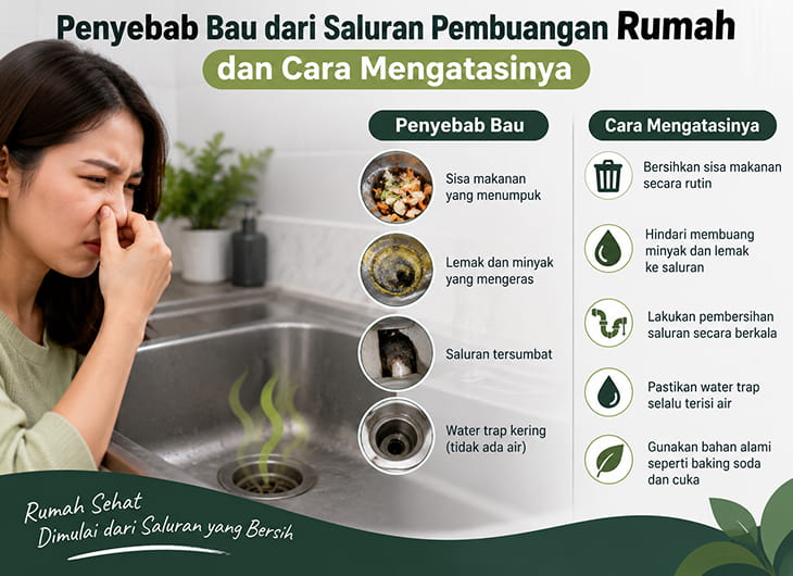 Penyebab Bau dari Saluran Pembuangan Rumah dan Cara Mengatasinya