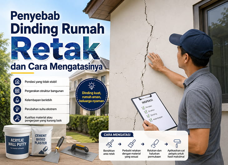 Penyebab Dinding Rumah Retak dan Cara Mengatasinya