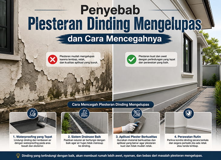 Penyebab Plesteran Dinding Mengelupas dan Cara Mencegahnya