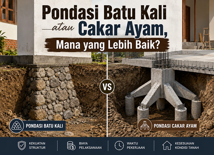 Pondasi Batu Kali atau Cakar Ayam, Mana yang Lebih Baik?