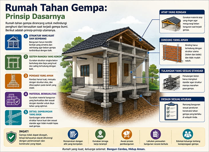 Rumah Tahan Gempa: Prinsip Dasarnya
