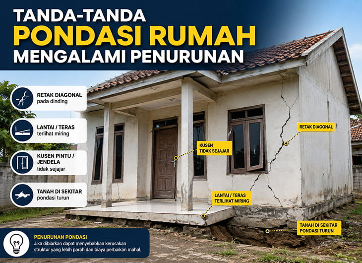 Tanda-Tanda Pondasi Rumah Mengalami Penurunan